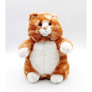 Russ Berrie Prudence 8" Orange White Fat Tabby Kitty Cat Plush